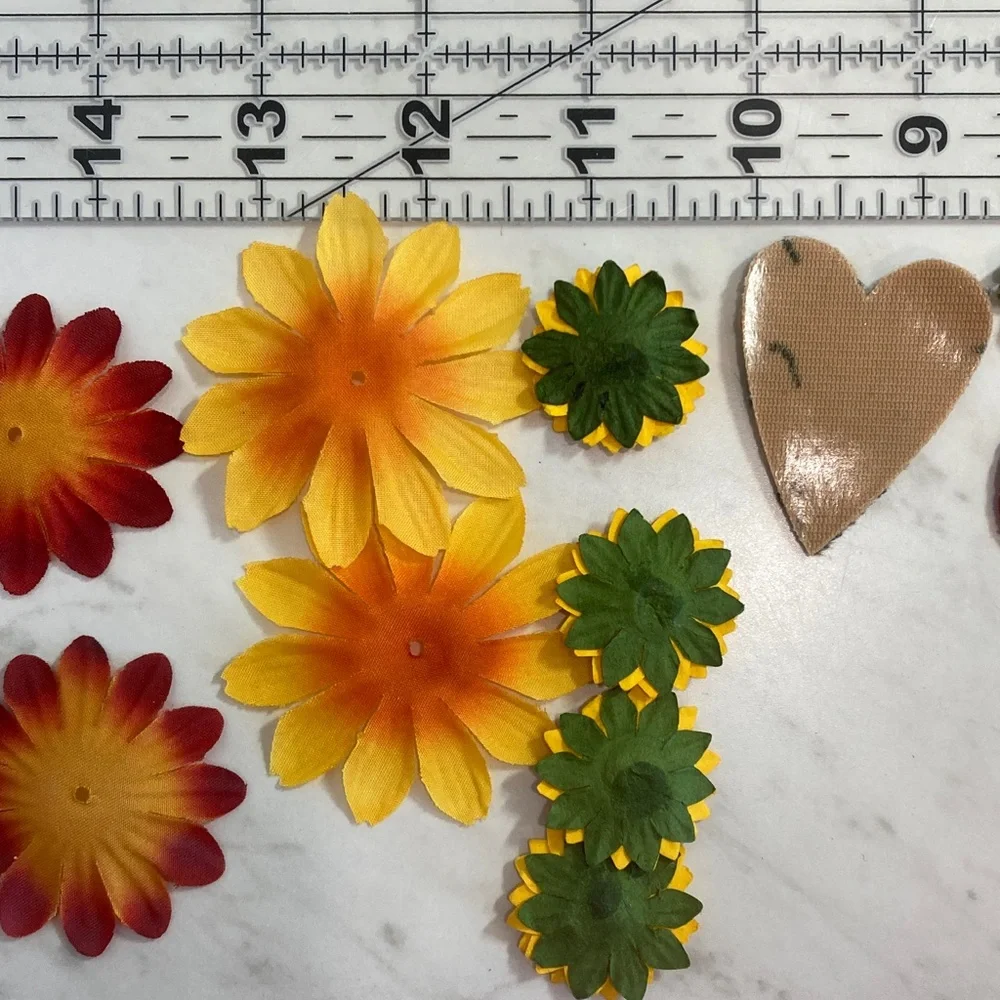 Scrapbooking Embellishments Flowers, Embroidered Accents, Buttons